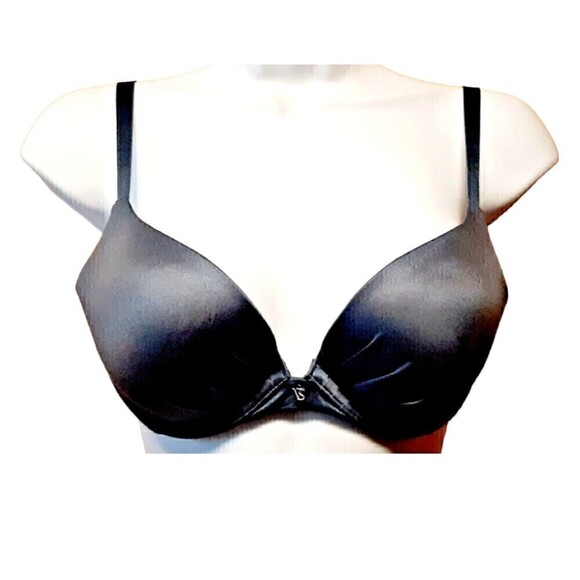 Victoria's Secret Fabulous Plunge Padded Underwire Push Up Bra Size 32C Blue - Picture 1 of 10